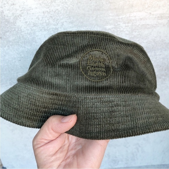 Will + Bear Earth Bucket Hat Green Corduroy Organic Hemp Small - Picture 4 of 11